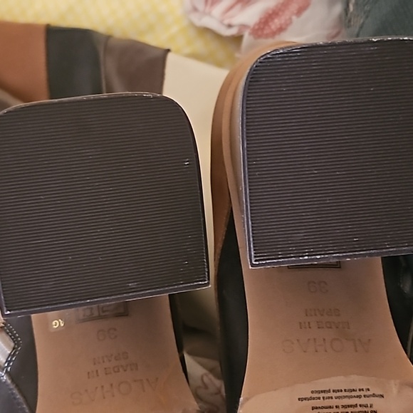 ALOHAS North Vintage Patchwork White and Brown Leather Boots - Picture 4 of 7